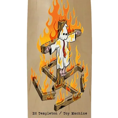 Toy Machine Charred Cross 9.0 Skateboard Deck