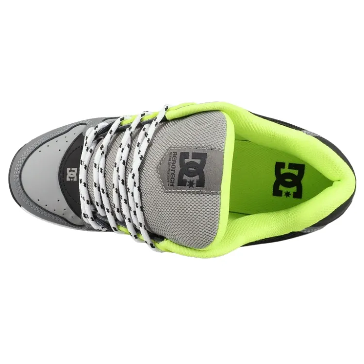DC AT 2 Grey Black Lime Mens Skate Shoes