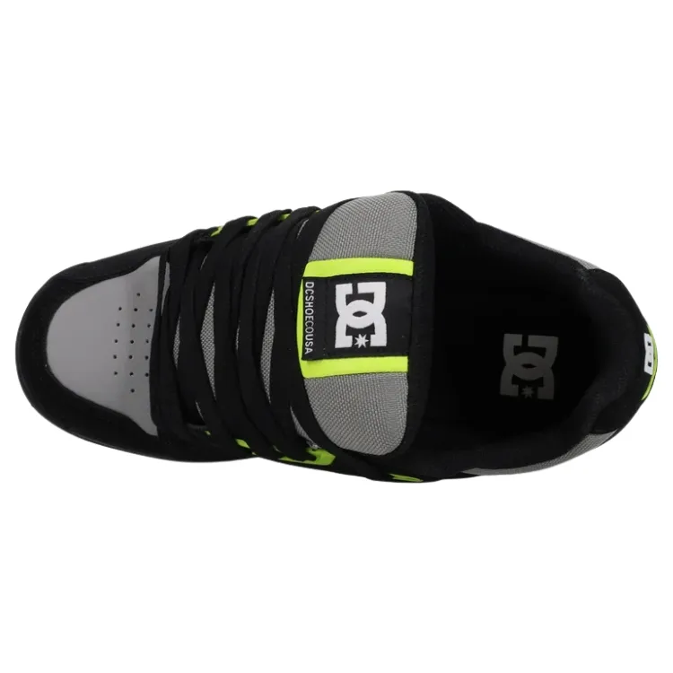 DC Stag Black Grey Lime Mens Skate Shoes
