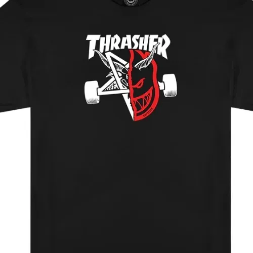 Thrasher X Spitfire Thrash & Burn Black T-Shirt