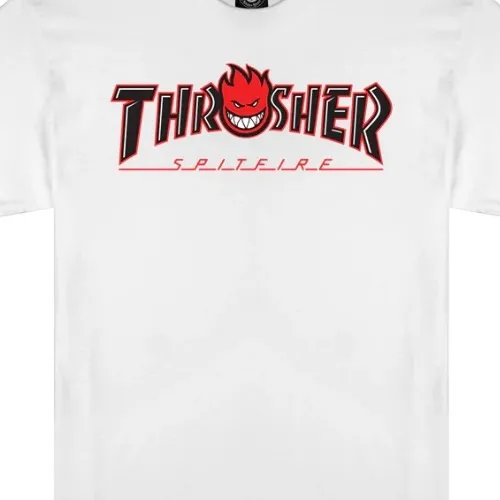 Thrasher X Spitfire Big Head White T-Shirt