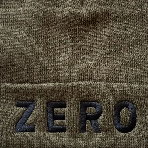 Zero Army Embroidered Olive Beanie