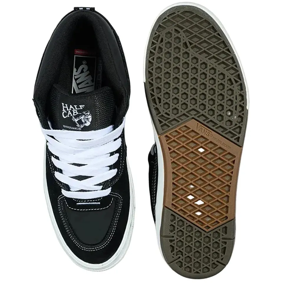 Vans Skate Half Cab Wafflecup Black White Shoes