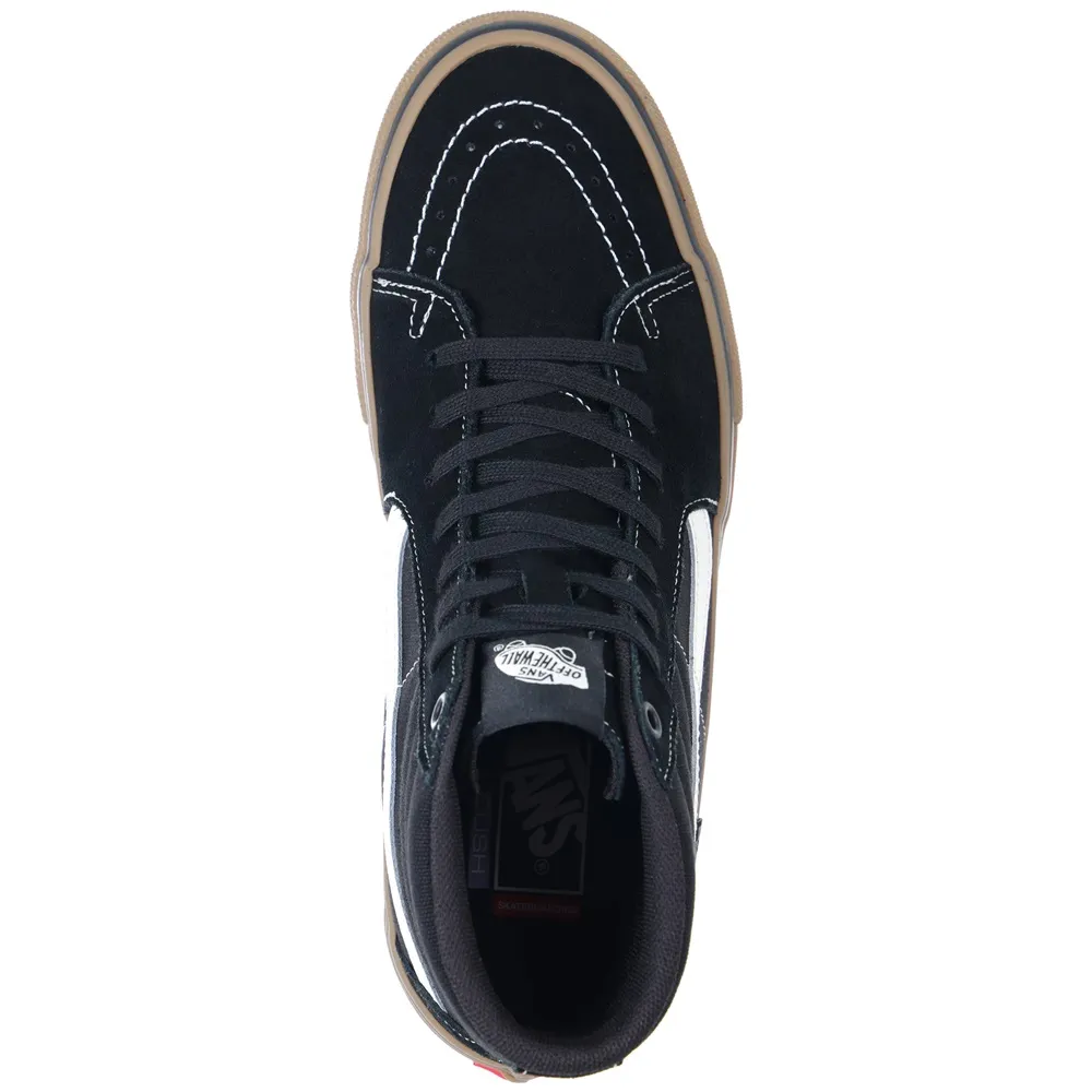Vans Skate Sk8 Hi Black Gum White Shoes