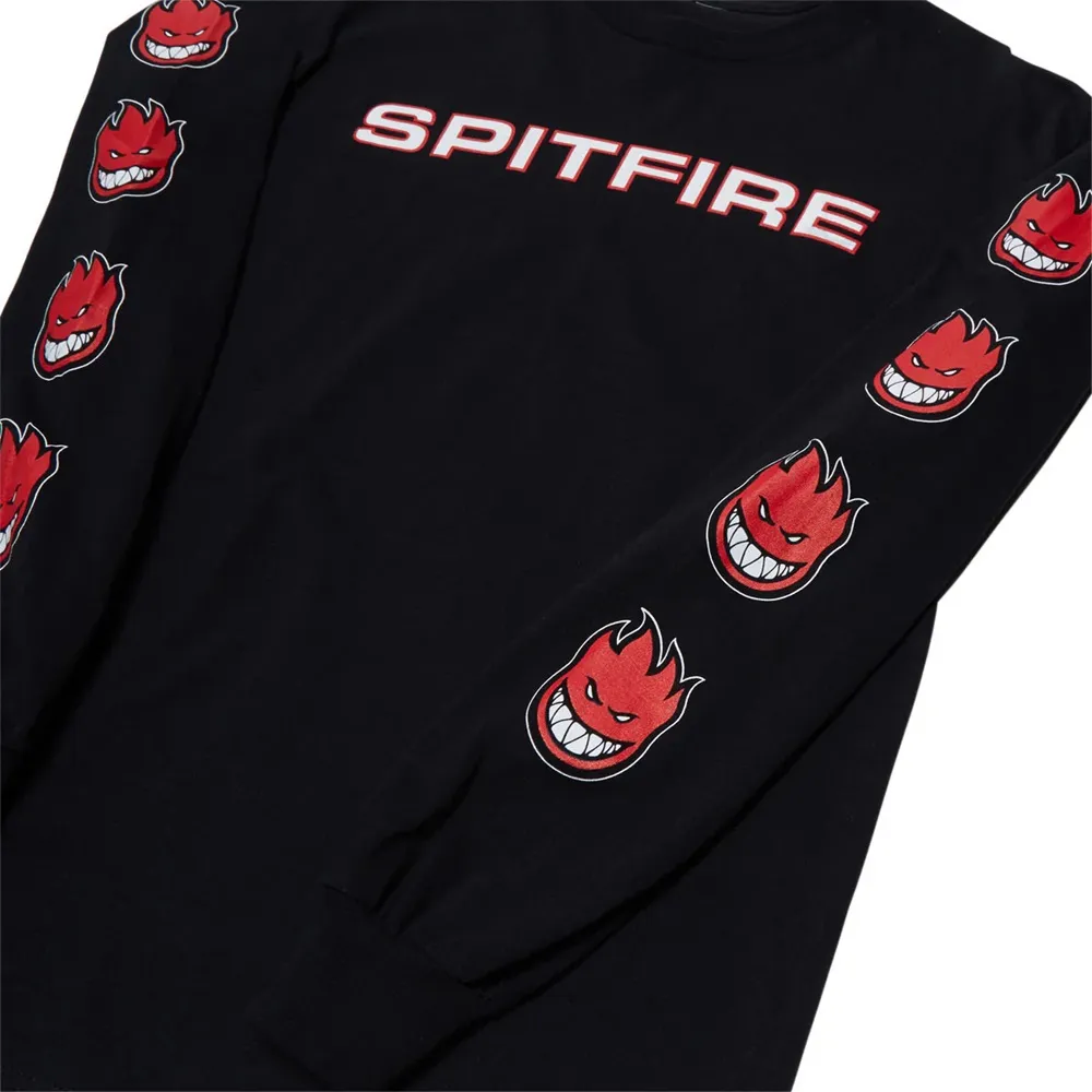 Spitfire Classic 87 Bighead Black Red Long Sleeve Shirt