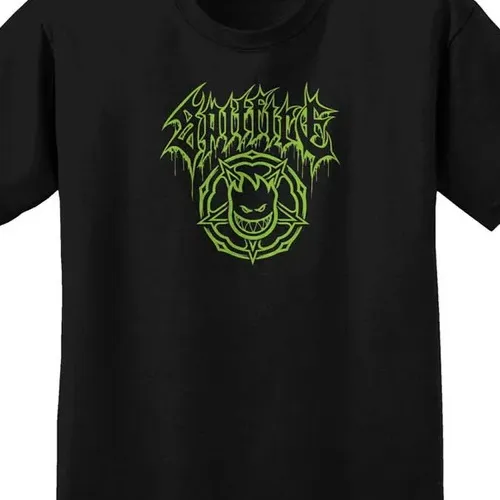 Spitfire Basic Pentagram Drip Black Green T-Shirt