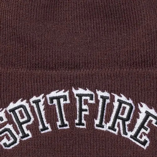 Spitfire Team Bighead Flame Script Dark Red Black White Beanie