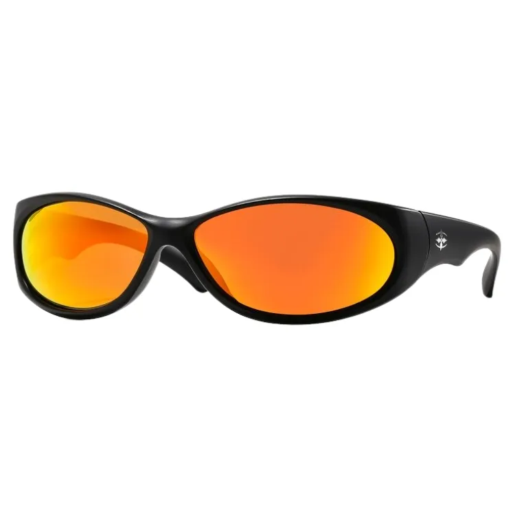 Ritual Vision Demon Speed Matte Black Reflective Orange Polarised Sunglasses