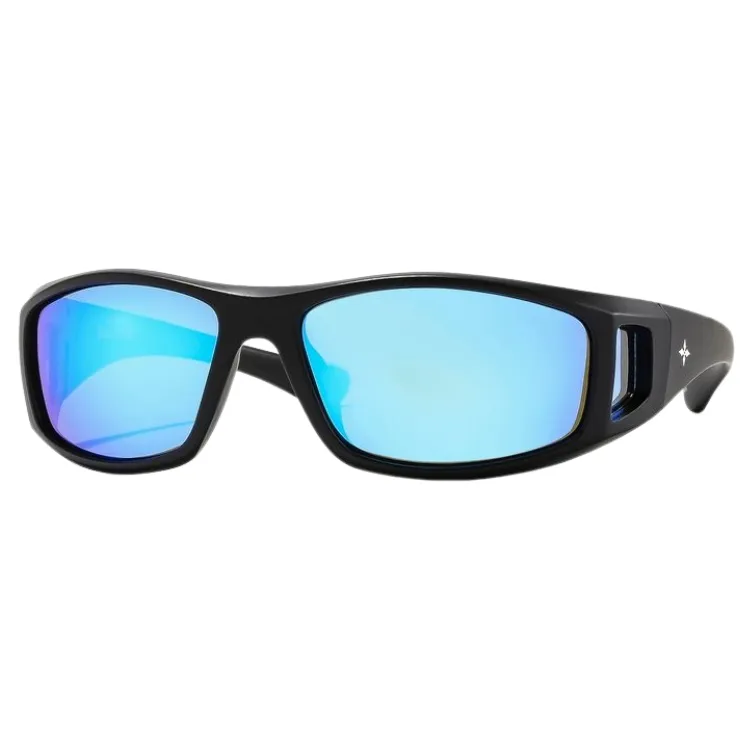 Ritual Vision Dragster Matte Black Blue Reflective Polarised Sunglasses