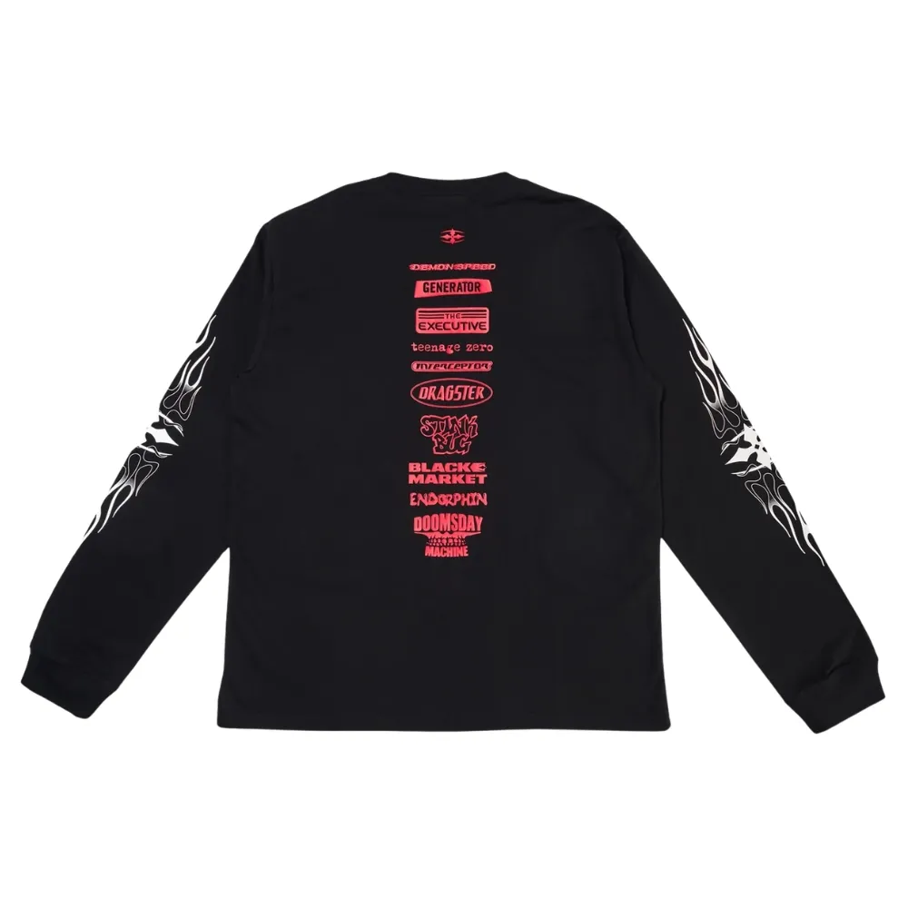 Ritual Vision Flame Black Long Sleeve Shirt