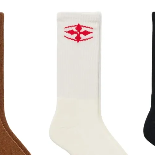 Ritual Vision Core Symbol Choc White Black 3 Pair Mens Socks
