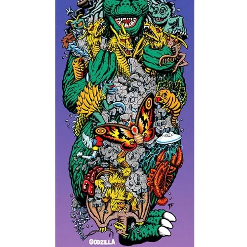 Mob X Santa Cruz Godzilla Kaiju 11 x 33 Skateboard Grip Tape Sheet