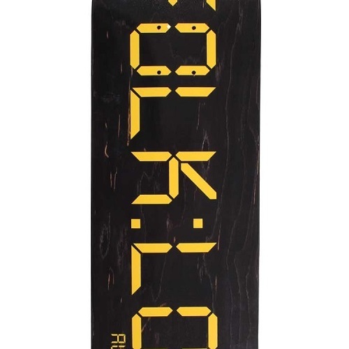 Folklore Warm Press Clock Yellow 8.25 Skateboard Deck