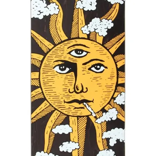 Folklore Warm Press Cloud Maker Orange 8.25 Skateboard Deck