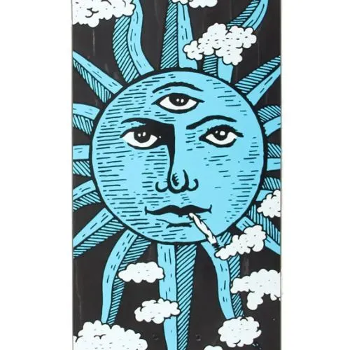 Folklore Warm Press Cloud Maker Blue 8.5 Skateboard Deck