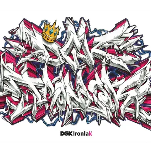 Dgk X Ironlak Volts Skateboard Sticker