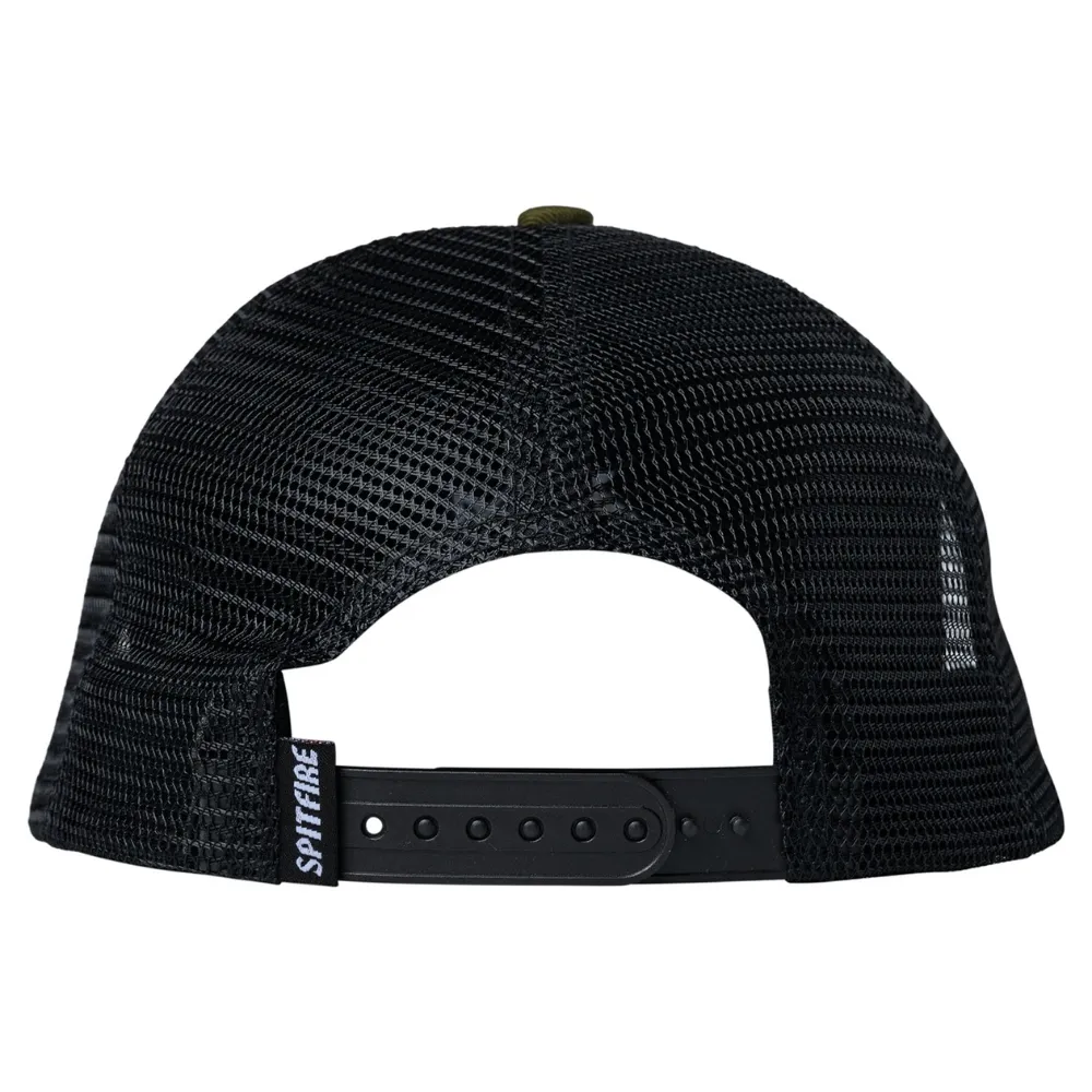 Spitfire Bighead Fill Olive Black Trucker Hat