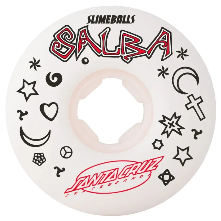 Slime Balls Salba Witchdoctor Reissue Chubbies White 99A 56mm Skateboard Wheels