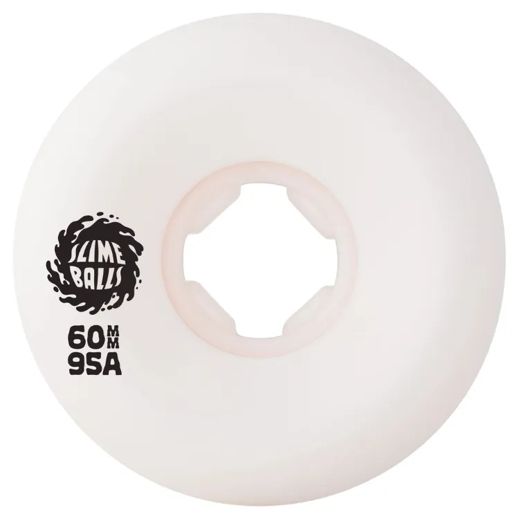 Slime Balls Death Of Dull Vomits White 95A 60mm Skateboard Wheels