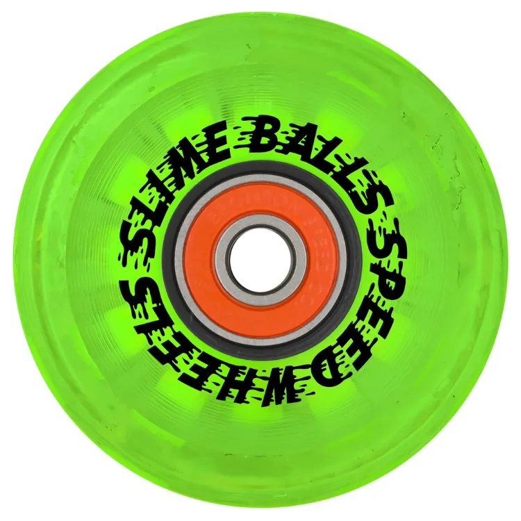Slime Balls SB Cafe Light Ups OG Slime Green 78A 60mm Skateboard Wheels