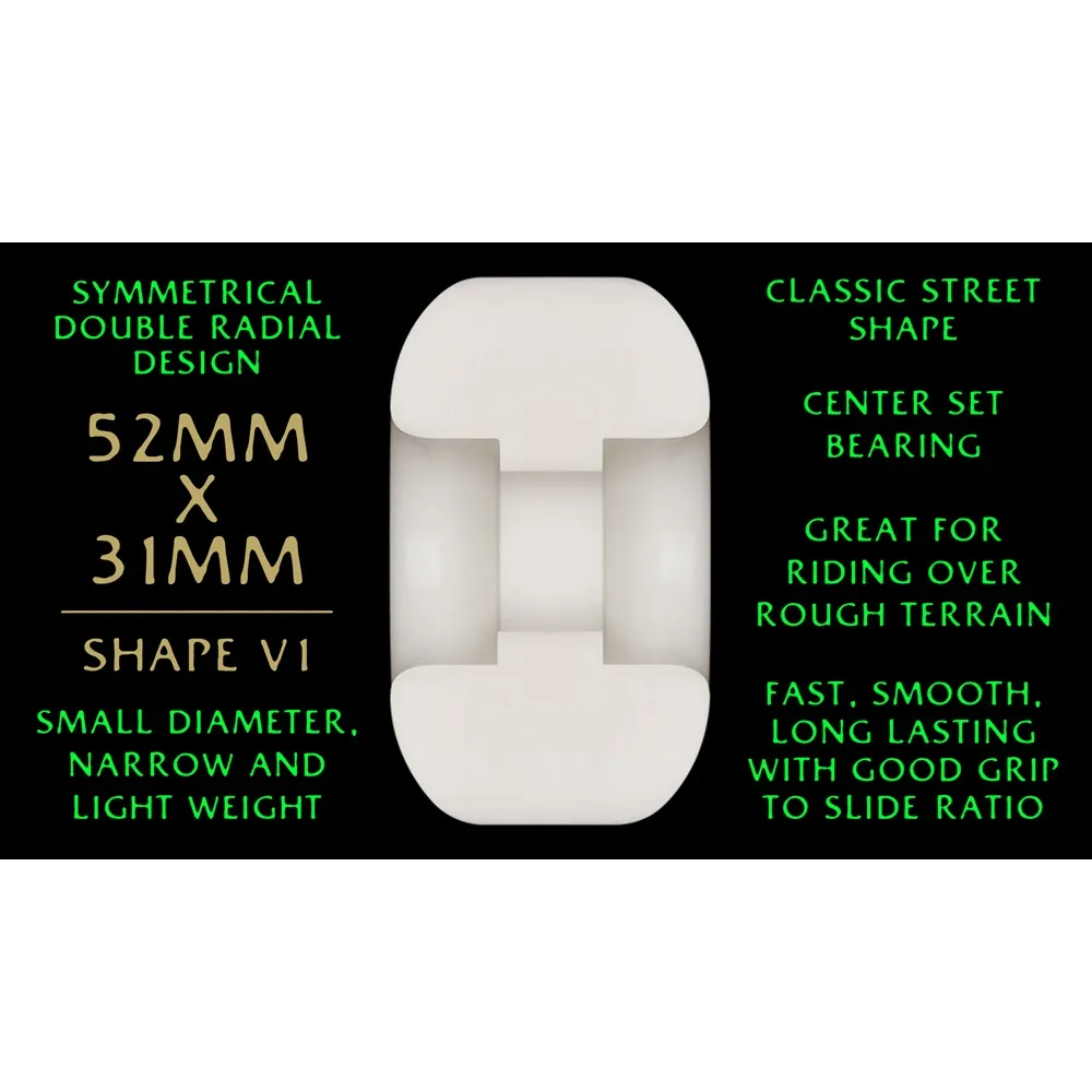 Powell Peralta Dragons Symmetrical 88A 52mm x 31mm Skateboard Wheels