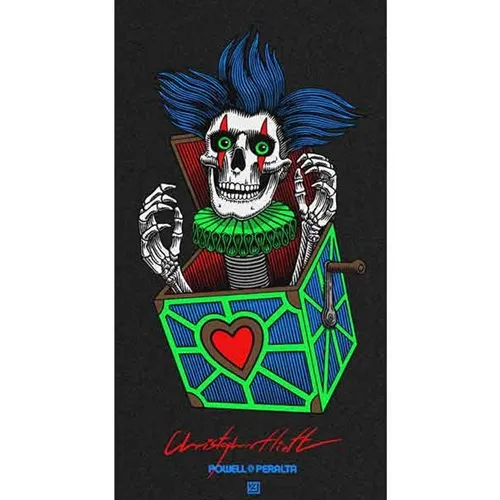 Powell Peralta Hiett Skull 9 x 33 Skateboard Grip Tape Sheet