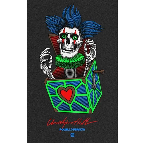 Powell Peralta Hiett Skull 10.5 x 33 Skateboard Grip Tape Sheet