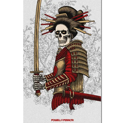 Powell Peralta Yosozumi Onna Bugeisha Clear 10.5 x 33 Skateboard Grip Tape Sheet