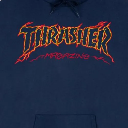 Thrasher Cracked Navy Hoodie