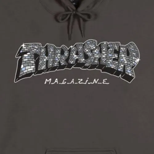 Thrasher Disco By Spanky Charcoal Hoodie