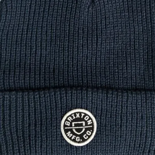 Brixton Crest Mini Logo Black Future Grey Beanie