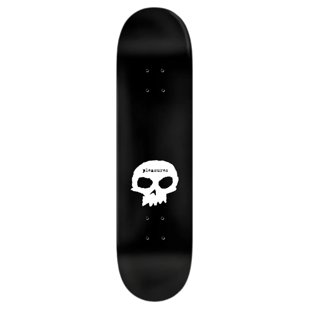 Zero X Pleasures 3 Skull Black 8.25 Skateboard Deck