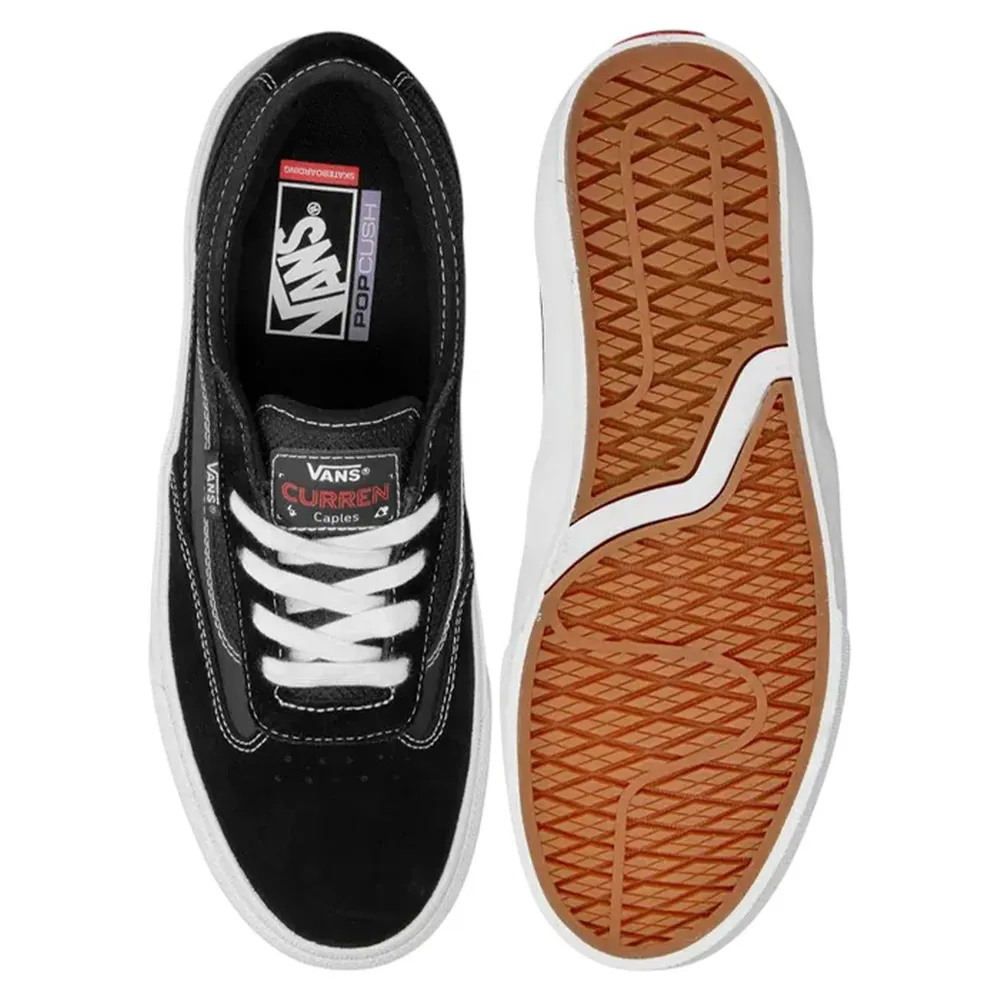 Vans Skate Curren Caples Gum Black White Shoes