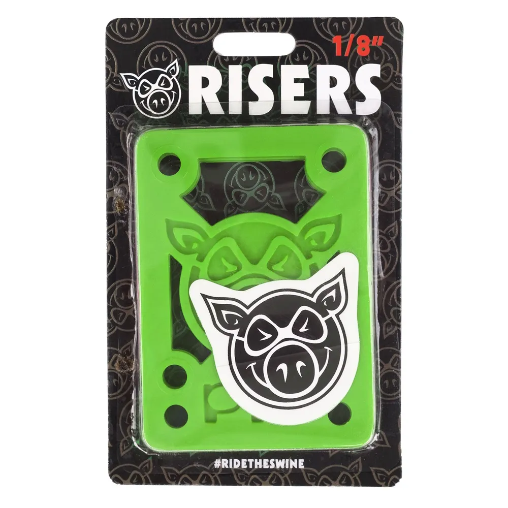 Pig Hard 1/8 Pair Green Pile Riser Pads