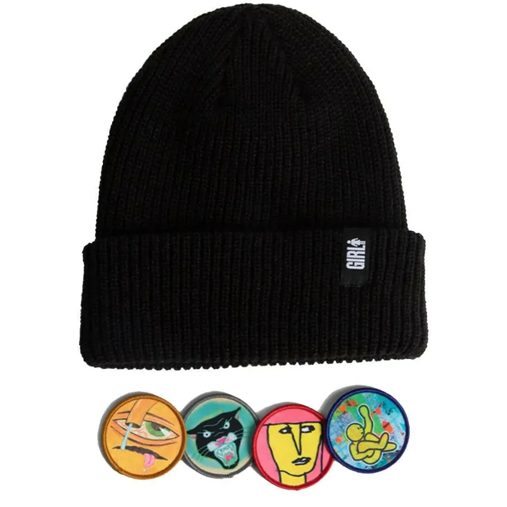 Girl Legend Patch Black Beanie
