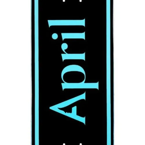 April OG Logo Blue Black 8.75 Skateboard Deck