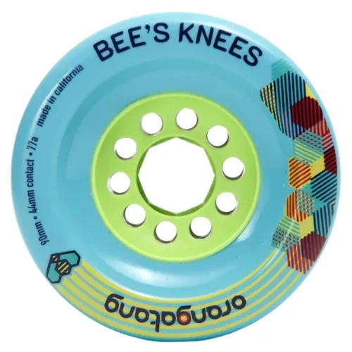 Orangatang Bee's Knees Blue 77A 90mm Longboard Skateboard Wheels