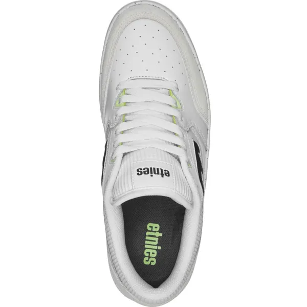 Etnies Loot White Black Green Mens Skate Shoes