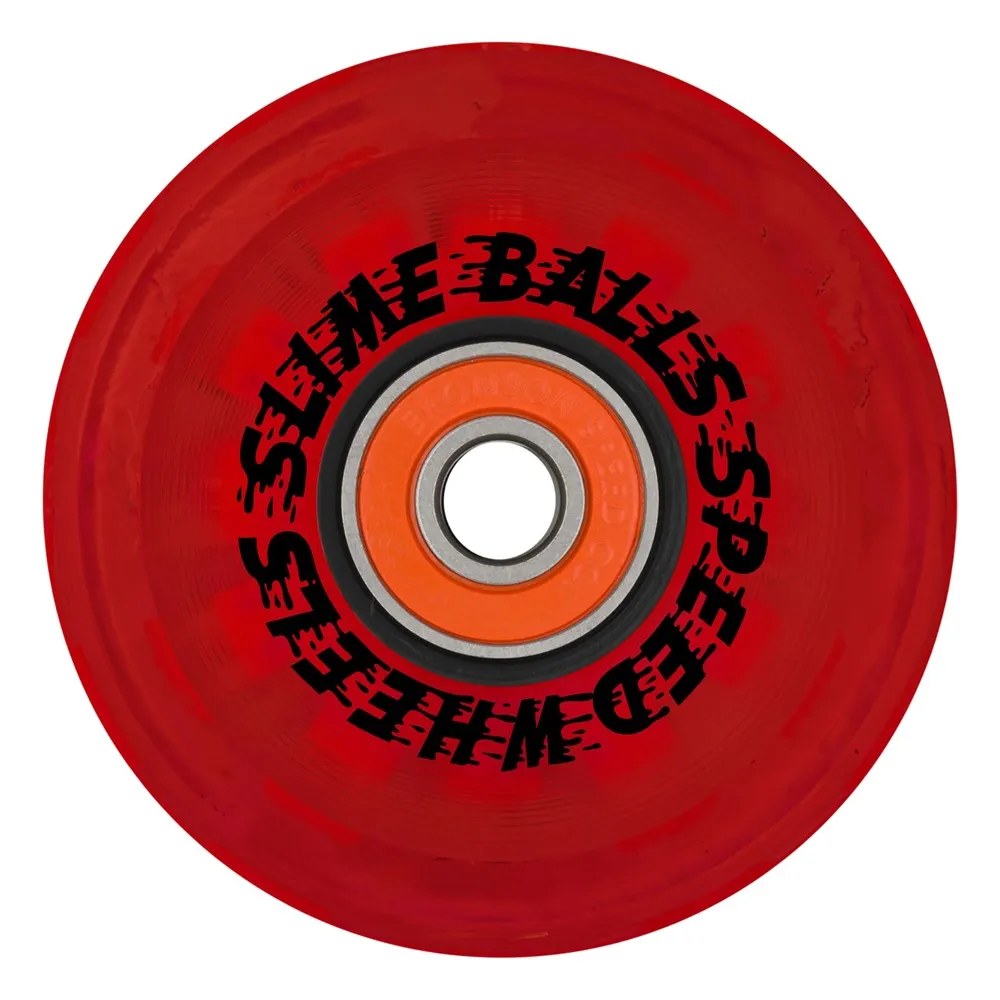 Slime Balls SB Cafe Light Ups OG Slime Red 78A 60mm Skateboard Wheels