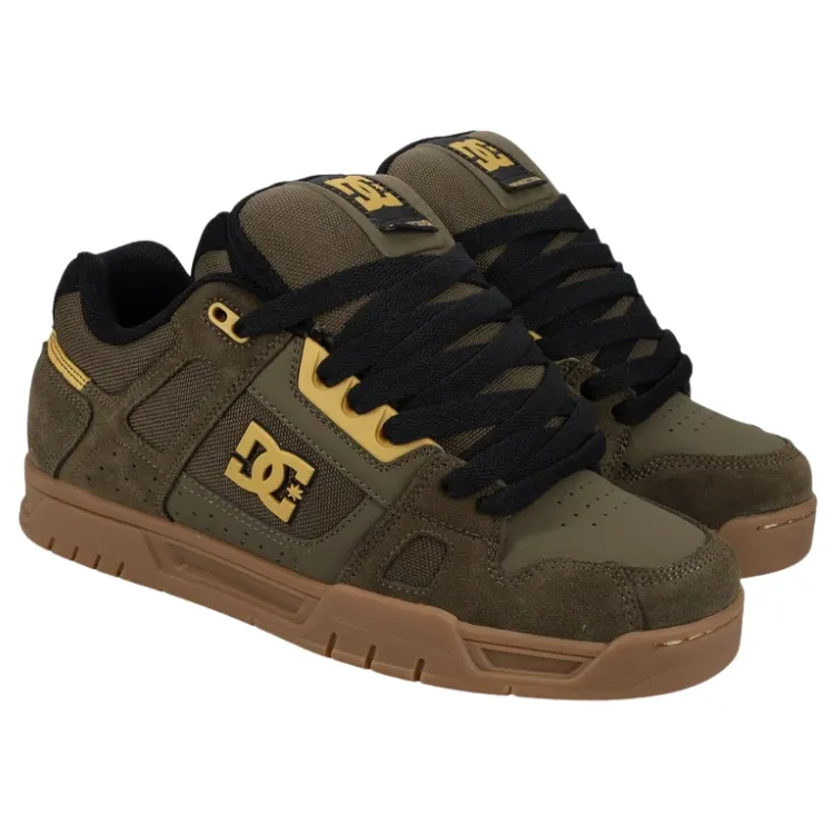 DC Stag Olive Gum Mens Skate Shoes
