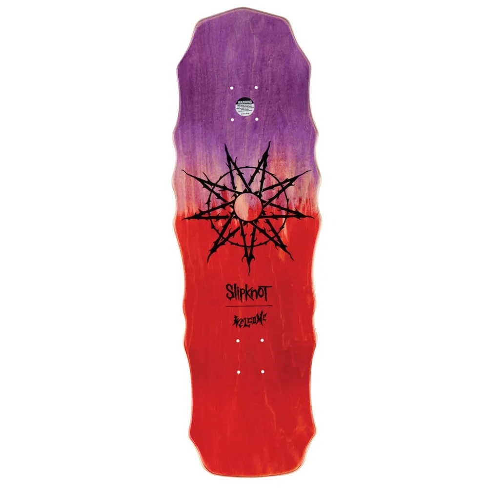 Welcome X Slipknot Tribal S On Widow Purple Red Stain 10.0 Skateboard Deck