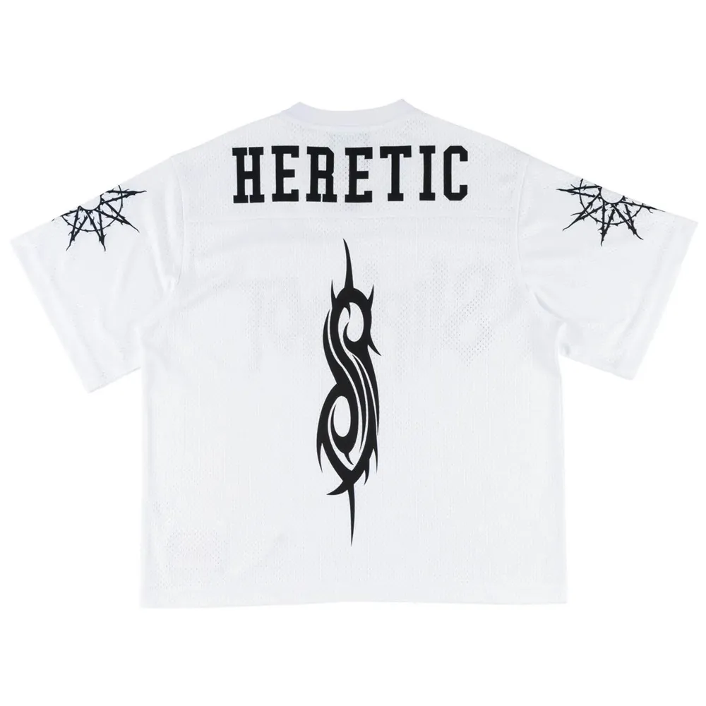 Welcome Skateboards X SlipKnot Heretic Mesh White Football Jersey