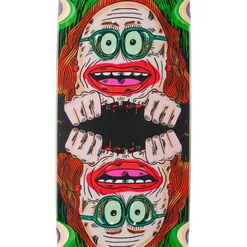 Heroin Auntie Razoregg Green 9.75 Skateboard Deck