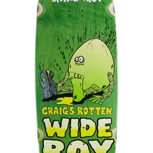 Heroin Craig Questions Rotten Wide Boy Green 10.75 Skateboard Deck