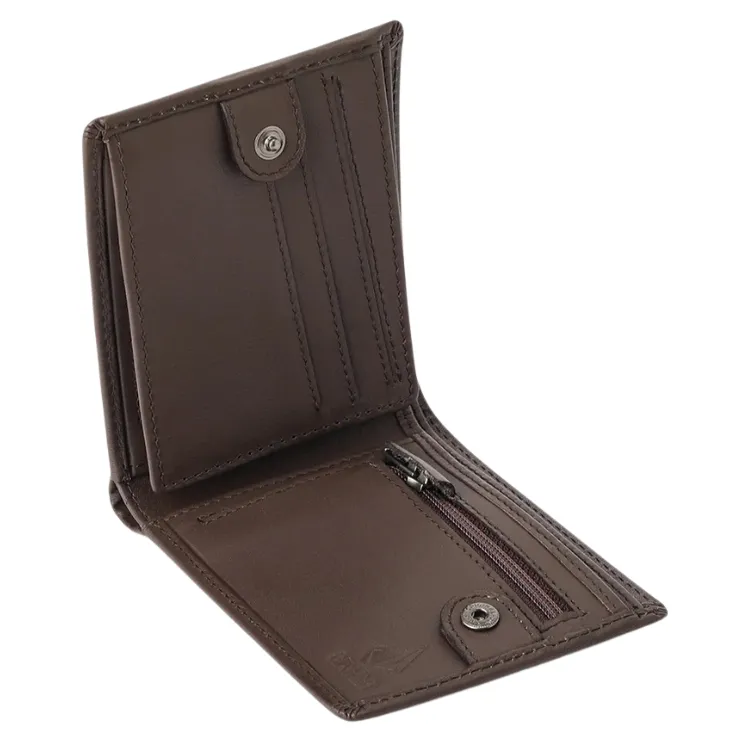 Volcom Single Stone Leather Dark Brown Wallet