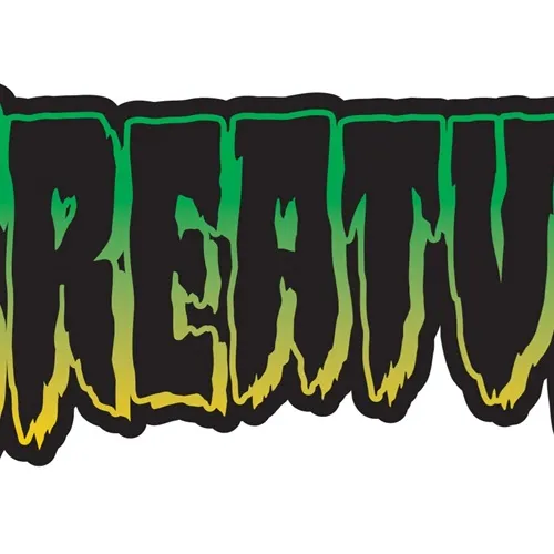 Creature Logo Outline Large Green Yellow Sticker