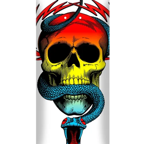 Powell Peralta McGill Skull & Snake Yellow White Fade 8.5 Skateboard Deck
