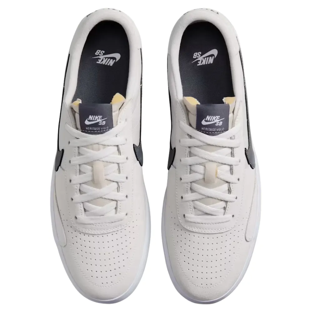 Nike SB Heritage Vulc Vast Grey White Iron Grey Mens Skate Shoes
