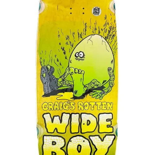Heroin Craig Questions Rotten Wide Boy Yellow 10.75 Skateboard Deck