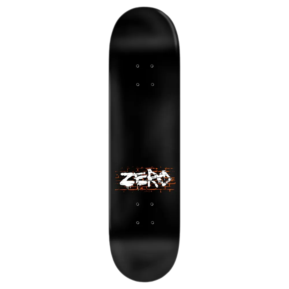 Zero Work Sucks Reissue Black White Orange 8.5 Skateboard Deck
